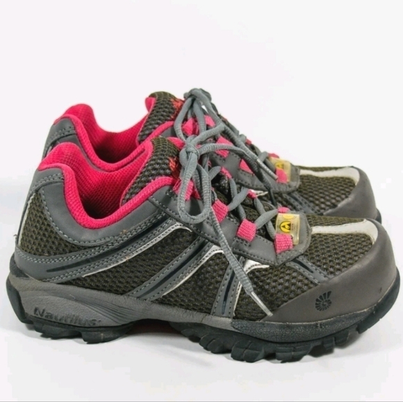 NAUTILUS N1393M Gray Pink Steel Toe Work Safety Sneakers Shoes Size 5.5 - Picture 1 of 5